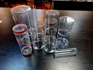 cutii rotunde plastic transparent